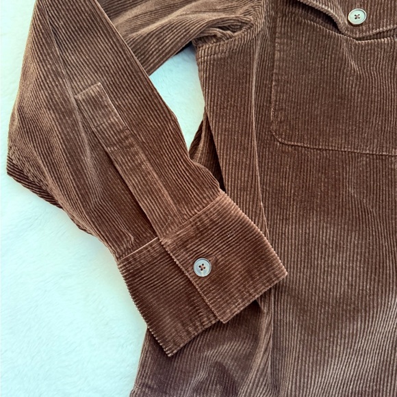 Madewell Corduroy Relaxed Shirt Jacket - Dark Carob - Large - Picture 5 of 16